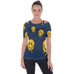 Aesthetic, Blue, Mr, Patterns, Yellow, Tumblr, Hello, Dark Shoulder Cut Out Short Sleeve Top