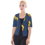 Aesthetic, Blue, Mr, Patterns, Yellow, Tumblr, Hello, Dark Cropped Button Cardigan