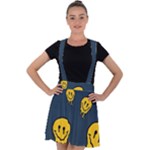 Aesthetic, Blue, Mr, Patterns, Yellow, Tumblr, Hello, Dark Velvet Suspender Skater Skirt