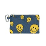 Aesthetic, Blue, Mr, Patterns, Yellow, Tumblr, Hello, Dark Canvas Cosmetic Bag (Small)