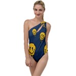 Aesthetic, Blue, Mr, Patterns, Yellow, Tumblr, Hello, Dark To One Side Swimsuit