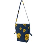 Aesthetic, Blue, Mr, Patterns, Yellow, Tumblr, Hello, Dark Folding Shoulder Bag