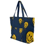 Aesthetic, Blue, Mr, Patterns, Yellow, Tumblr, Hello, Dark Zip Up Canvas Bag
