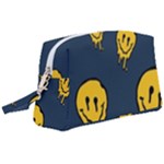 Aesthetic, Blue, Mr, Patterns, Yellow, Tumblr, Hello, Dark Wristlet Pouch Bag (Large)