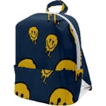 Aesthetic, Blue, Mr, Patterns, Yellow, Tumblr, Hello, Dark Zip Up Backpack