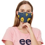 Aesthetic, Blue, Mr, Patterns, Yellow, Tumblr, Hello, Dark Fitted Cloth Face Mask (Adult)