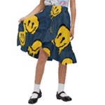 Aesthetic, Blue, Mr, Patterns, Yellow, Tumblr, Hello, Dark Kids  Ruffle Flared Wrap Midi Skirt