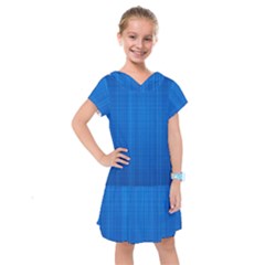 Blue Abstract, Background Pattern, Texture Kids  Drop Waist Dress by nateshop