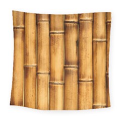 Brown Bamboo Texture  Square Tapestry (large) by nateshop