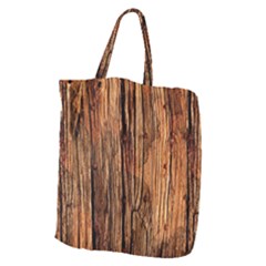 Brown Wooden Texture Giant Grocery Tote by nateshop