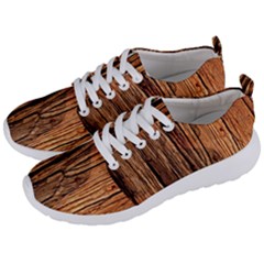 Brown Wooden Texture Men s Lightweight Sports Shoes by nateshop