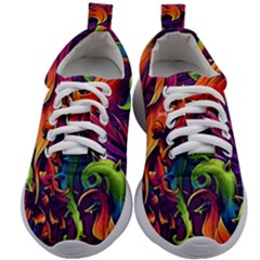 Colorful Floral Patterns, Abstract Floral Background Kids Athletic Shoes by nateshop