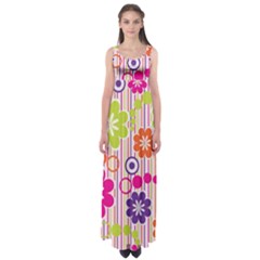 Colorful Flowers Pattern Floral Patterns Empire Waist Maxi Dress by nateshop