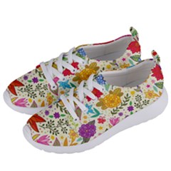 Colorful Flowers Pattern, Abstract Patterns, Floral Patterns Women s Lightweight Sports Shoes by nateshop