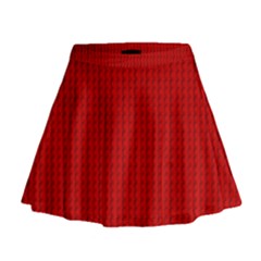 Ed Lego Texture Macro, Red Dots Background, Lego, Red Mini Flare Skirt by nateshop