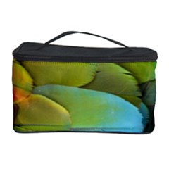 Parrot Feathers Texture Feathers Backgrounds Cosmetic Storage Case by nateshop