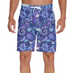 Patterns, Doodles, Pattern, Colorful, Textu Men s Beach Shorts