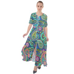 Patterns, Green Background, Texture, Hd Wallpaper Waist Tie Boho Maxi Dress by nateshop