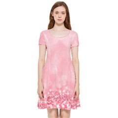 Pink Glitter Background Inside Out Cap Sleeve Dress by nateshop