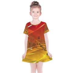Music Notes Melody Note Sound Kids  Simple Cotton Dress by Proyonanggan