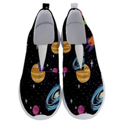 Space Cartoon, Planets, Rockets No Lace Lightweight Shoes by nateshop