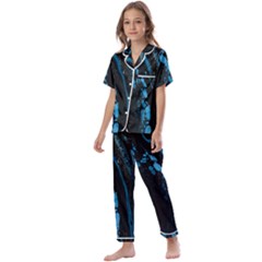 Stains, Liquid, Texture, Macro, Abstraction Kids  Satin Short Sleeve Pajamas Set by nateshop