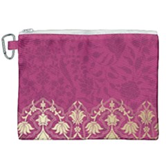 Vintage Pink Texture, Floral Design, Floral Texture Patterns, Canvas Cosmetic Bag (xxl) by nateshop