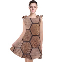 Wooden Triangles Texture, Wooden ,texture, Wooden Tie Up Tunic Dress by nateshop