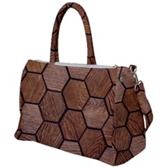 Wooden Triangles Texture, Wooden ,texture, Wooden Duffel Travel Bag by nateshop