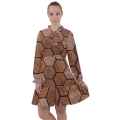Wooden Triangles Texture, Wooden ,texture, Wooden All Frills Chiffon Dress by nateshop