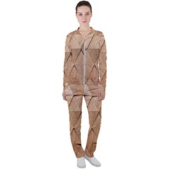 Wooden Triangles Texture, Wooden Wooden Casual Jacket And Pants Set by nateshop