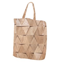Wooden Triangles Texture, Wooden Wooden Giant Grocery Tote by nateshop