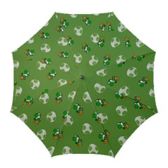 Yoshi Print, Super, Huevo, Game, Green, Egg, Mario Golf Umbrellas by nateshop