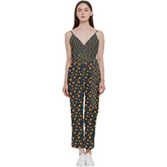 Flower V-neck Camisole Jumpsuit by zappwaits