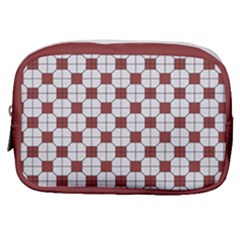 Retro Traditional Vintage Geometric Flooring Red Make Up Pouch (small)