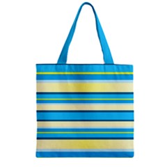 Stripes-3 Zipper Grocery Tote Bag by nateshop