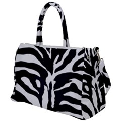 Zebra-black White Duffel Travel Bag by nateshop