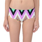 Zigzag-1 Mid-Waist Bikini Bottoms