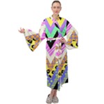 Zigzag-1 Maxi Velvet Kimono