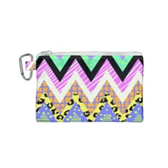 Zigzag-1 Canvas Cosmetic Bag (small) by nateshop