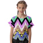 Zigzag-1 Kids  Cut Out Flutter Sleeves