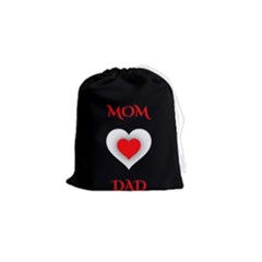 Mom And Dad, Father, Feeling, I Love You, Love Drawstring Pouch (small) by nateshop