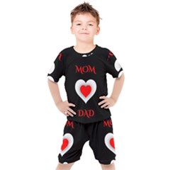 Mom And Dad, Father, Feeling, I Love You, Love Kids  T-shirt And Shorts Set by nateshop