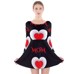 Mom And Dad, Father, Feeling, I Love You, Love Long Sleeve Velvet Skater Dress by nateshop