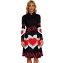 Mom And Dad, Father, Feeling, I Love You, Love Long Sleeve Shirt Collar A-Line Dress View1