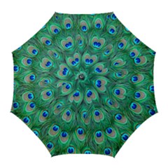 Feather, Bird, Pattern, Peacock, Texture Golf Umbrellas by nateshop
