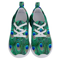 Feather, Bird, Pattern, Peacock, Texture Running Shoes by nateshop