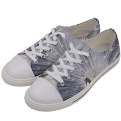 White Feathers, Animal, Bird, Feather, Peacock Men s Low Top Canvas Sneakers by nateshop