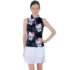 Hello Kitty, Pattern, Supreme Women s Sleeveless Polo T-shirt by nateshop