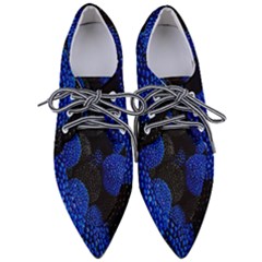 Berry, One,berry Blue Black Pointed Oxford Shoes by nateshop
